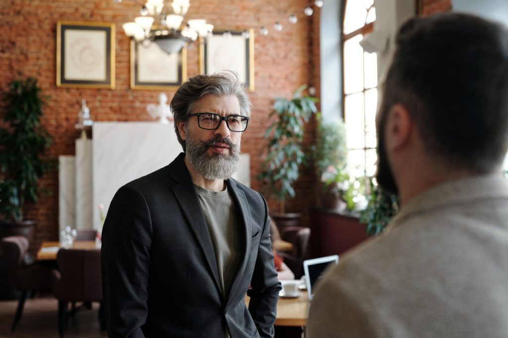 man with awesome mustache confused sensorineural hearing loss