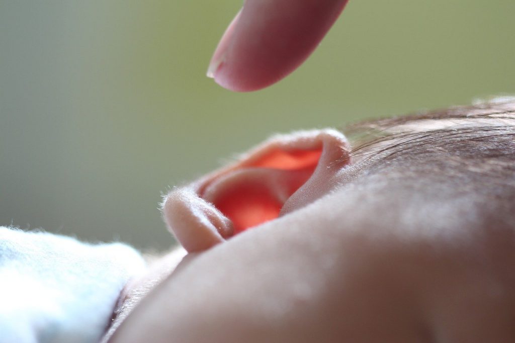 Child ear sideways children hearing loss