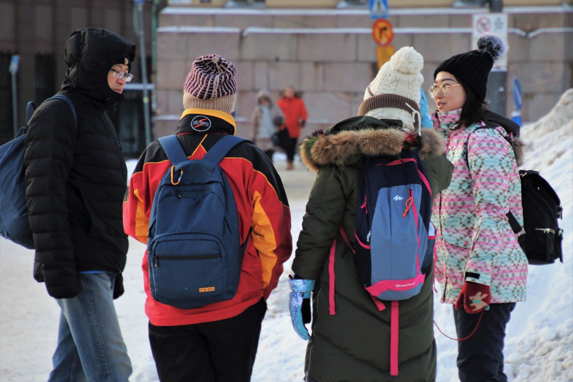 4 kids in the snow talking types of hearing loss