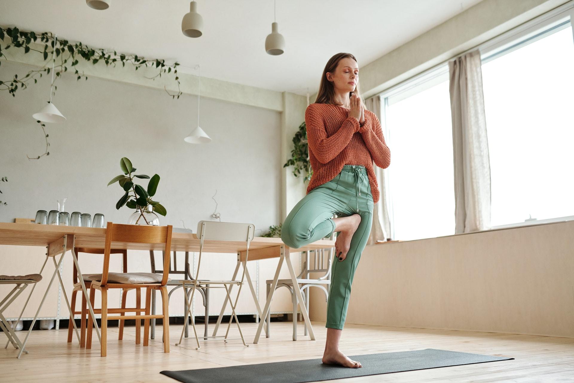 woman balancing vertigo and hearing loss