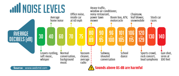 Decibel Noise Level Chart Shooting Hearing Loss