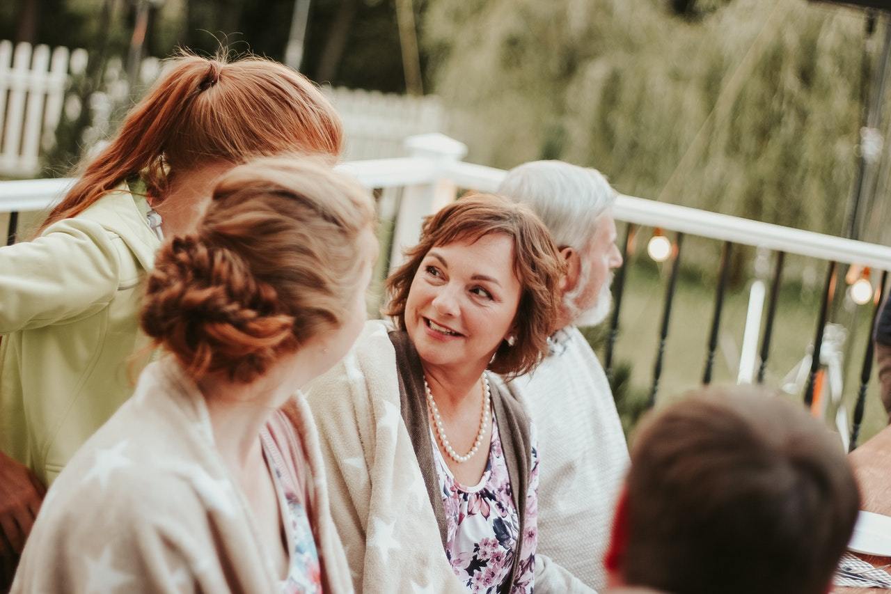 family talking family hearing loss