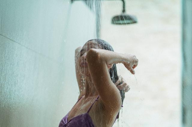 Woman Showering Dry Wet Hearing Aids