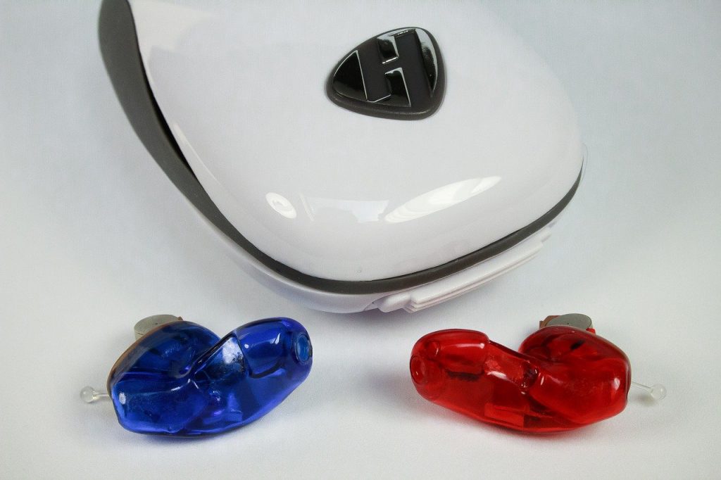 Red & Blue Invisible Hearing Aid